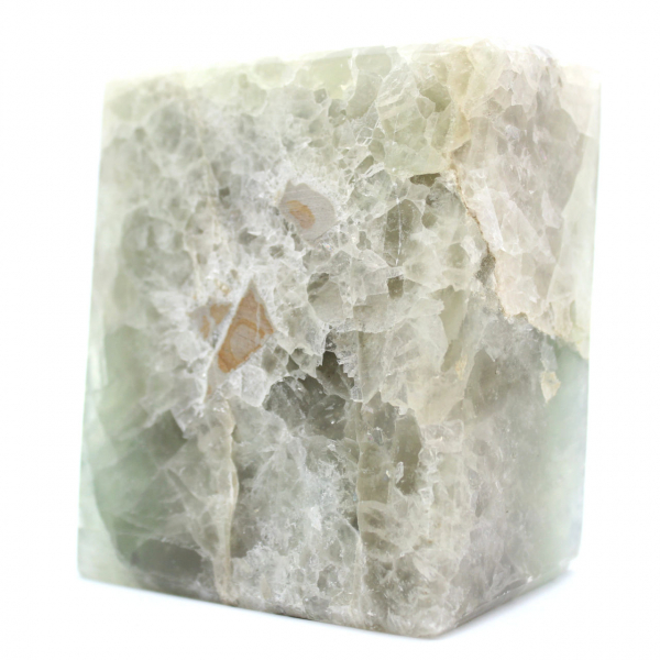Bloc hexaèdre en Fluorite verte
