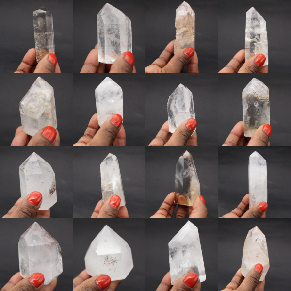 Prisme de quartz avec inclusion
