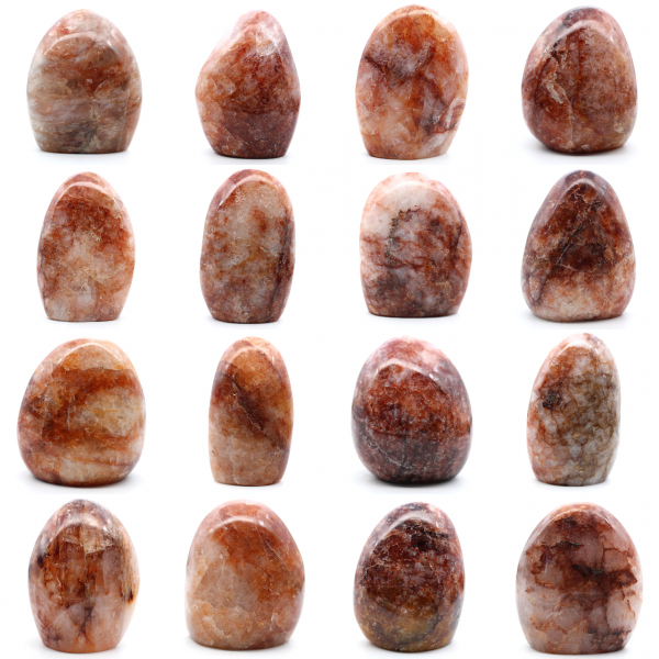 Roche polie en quartz rouge