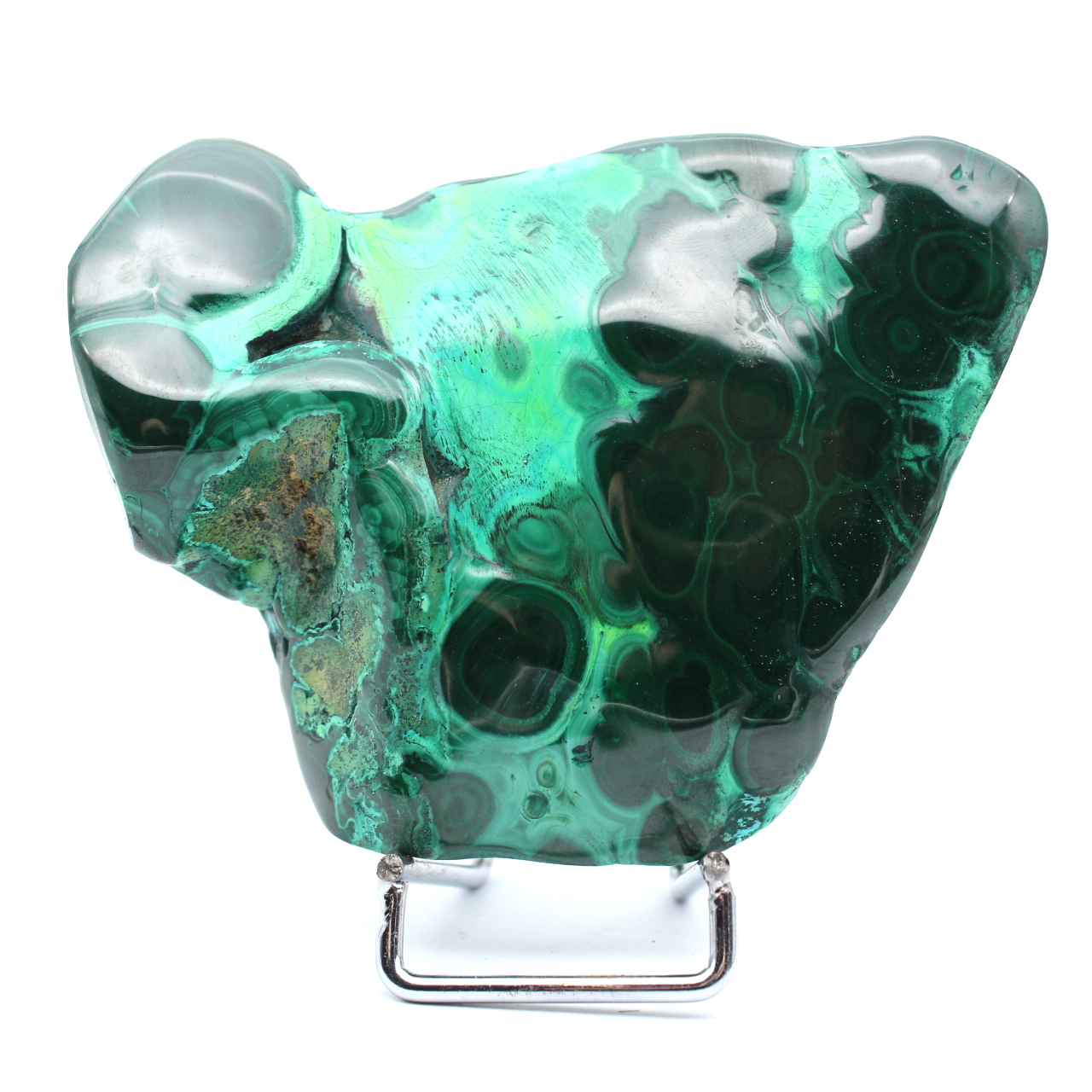 Pierre polie en malachite