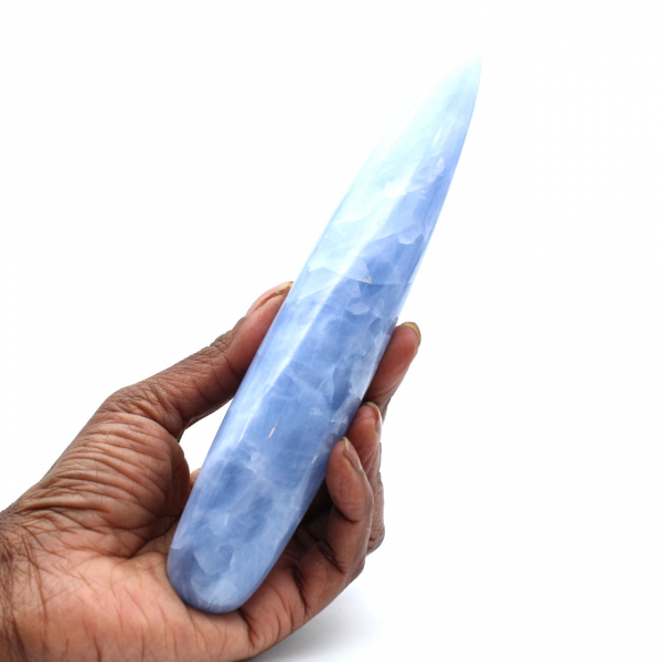 Bâton de massage en calcite bleue