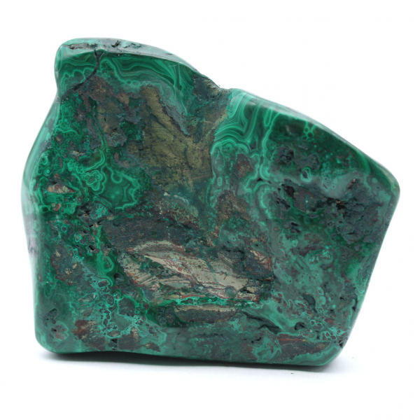 Bloc poli en malachite