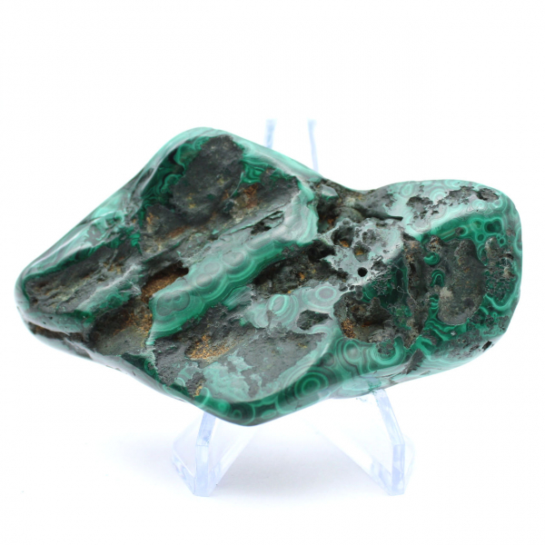 Pierre polie naturelle de malachite