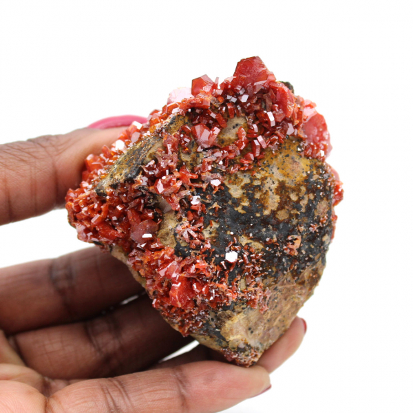 Cristaux de vanadinite sur gangue