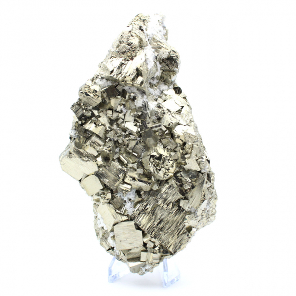 Pyrite avec cristaux de quartz