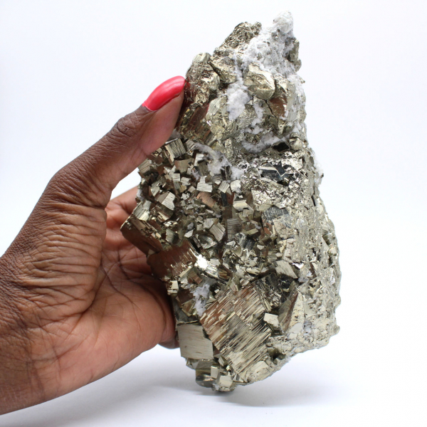 Pyrite avec cristaux de quartz