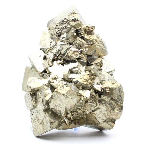 Pyrite avec cristaux de calcite et de quartz