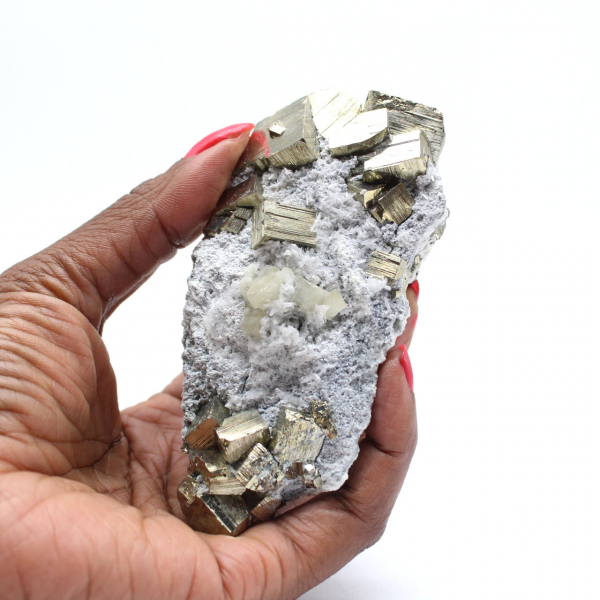 Pyrite sur gangue avec quartz