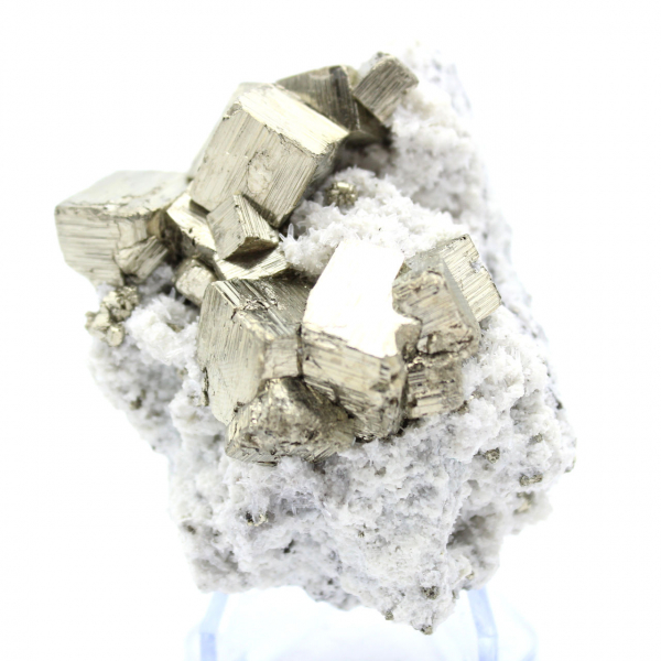 Pyrite sur gangue avec cristaux de quartz