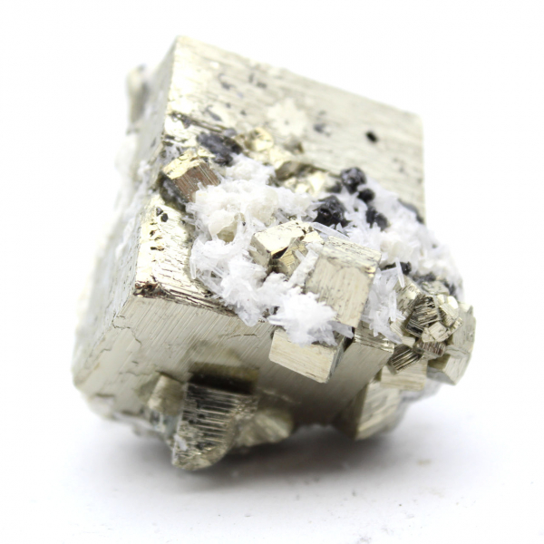 Pyrite avec cristaux de quartz et sphalérite