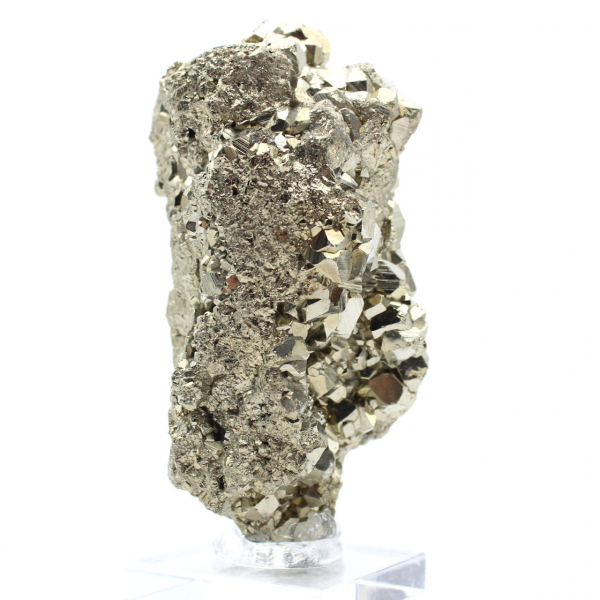 Pyrite cristallisée du Pérou sur socle