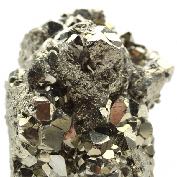 Pyrite cristallisée du Pérou sur socle