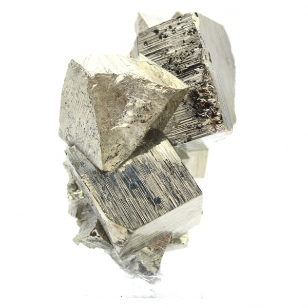 Pyrite naturelle du Pérou sur socle