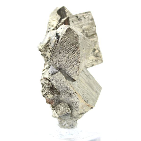 Pyrite naturelle du Pérou sur socle