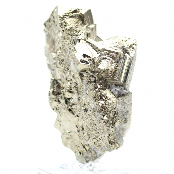 Pyrite naturelle du Pérou sur socle