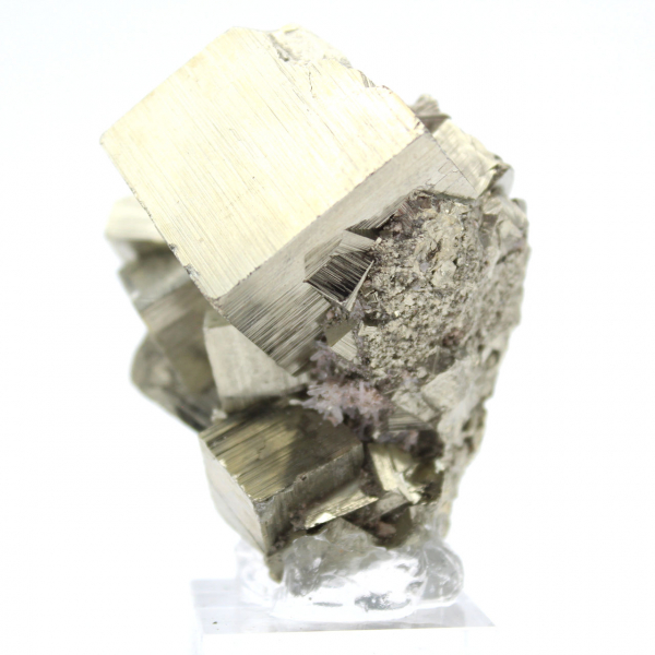 Pyrite naturelle sur socle