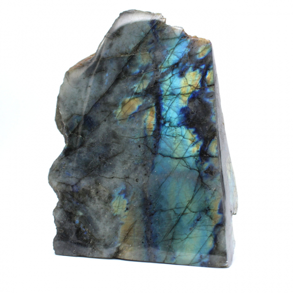 Pierre de labradorite naturelle une face polie