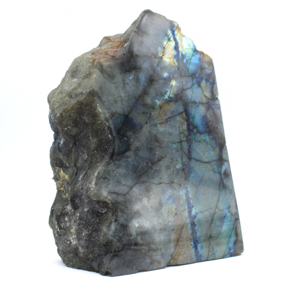 Pierre de labradorite naturelle une face polie