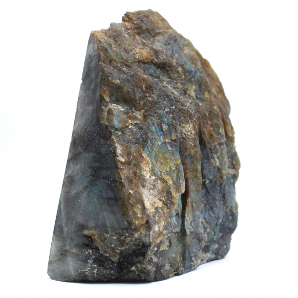 Pierre de labradorite naturelle une face polie