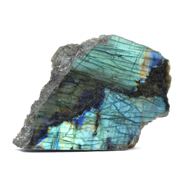 Labradorite une face polie ornementale