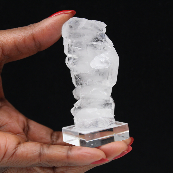 Cristal de quartz faden sur socle