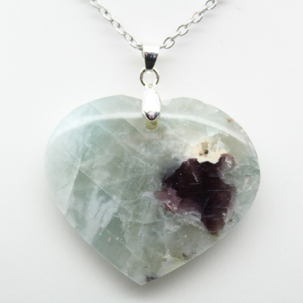 Pendentif Cœur en Lépidolite