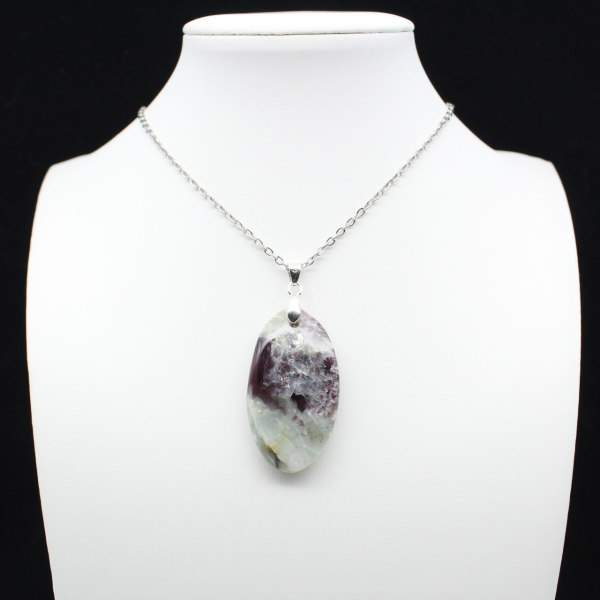 Pendentif Oval en Lépidolite