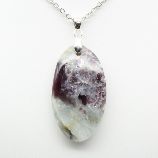 Pendentif Oval en Lépidolite