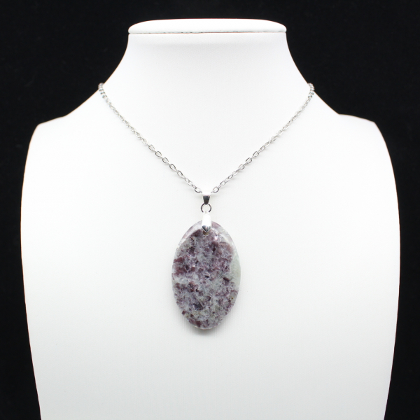 Pendentif Oval en Lépidolite