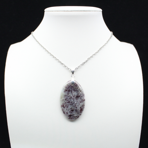 Pendentif Oval en Lépidolite