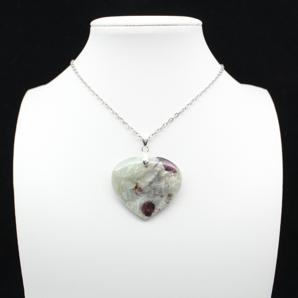 Pendentif Cœur en Lépidolite