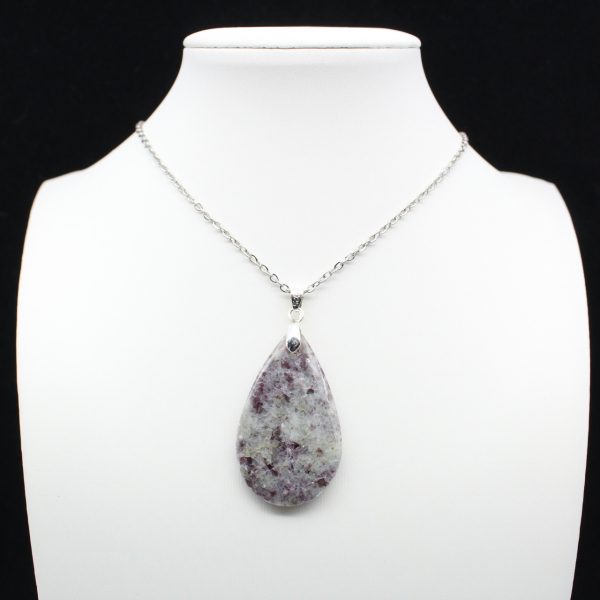 Pendentif Goutte en Lépidolite