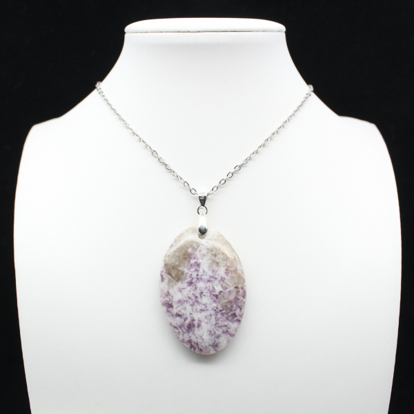 Pendentif Oval en Lépidolite