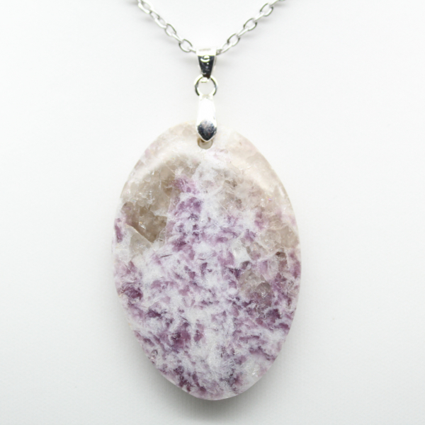 Pendentif Oval en Lépidolite