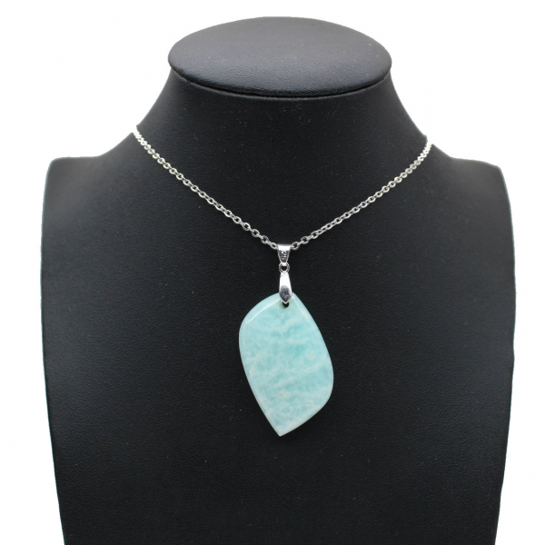 Pendentif amazonite en forme de flamme