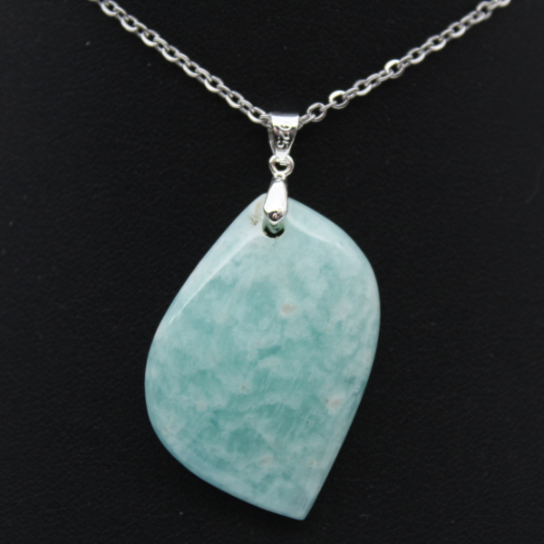 Pendentif amazonite en forme de flamme