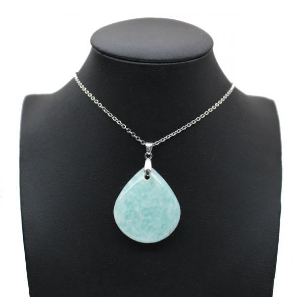 Pendentif amazonite en forme de goutte