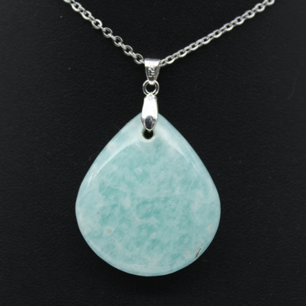 Pendentif amazonite en forme de goutte