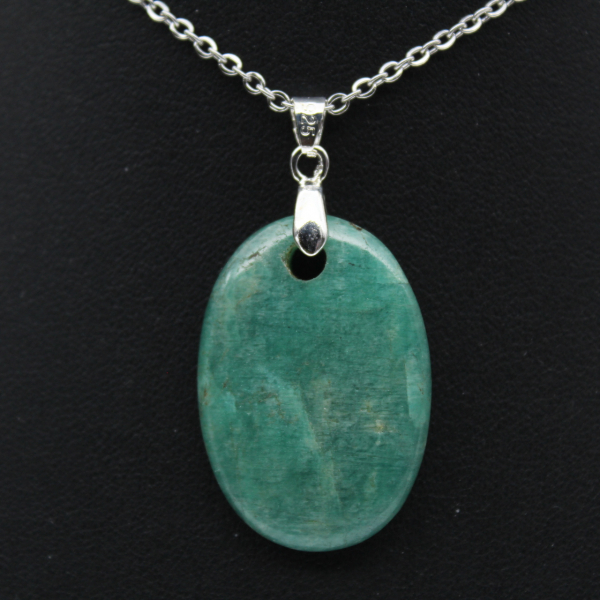 Pendentif amazonite de forme ovale