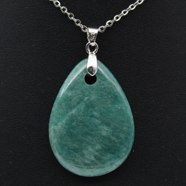 Pendentif amazonite en forme de goutte