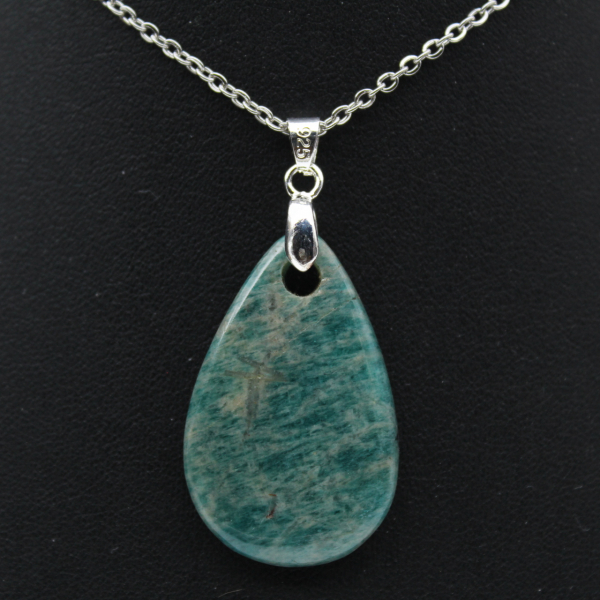 Pendentif amazonite en forme de goutte