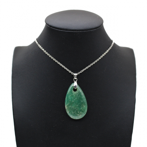 Pendentif amazonite en forme de goutte