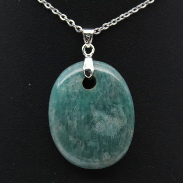 Pendentif amazonite de forme ovale