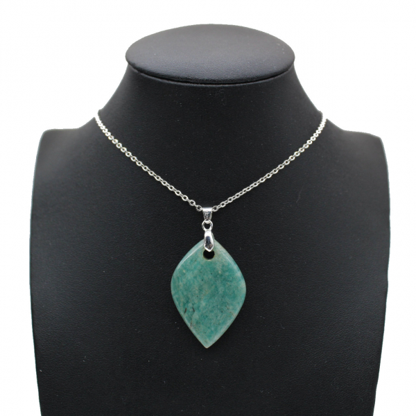 Pendentif amazonite en forme de flamme