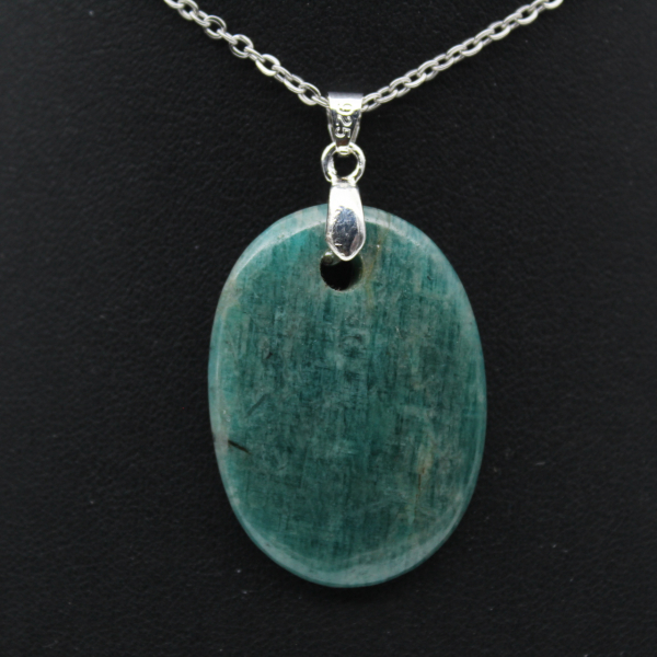 Pendentif amazonite de forme ovale