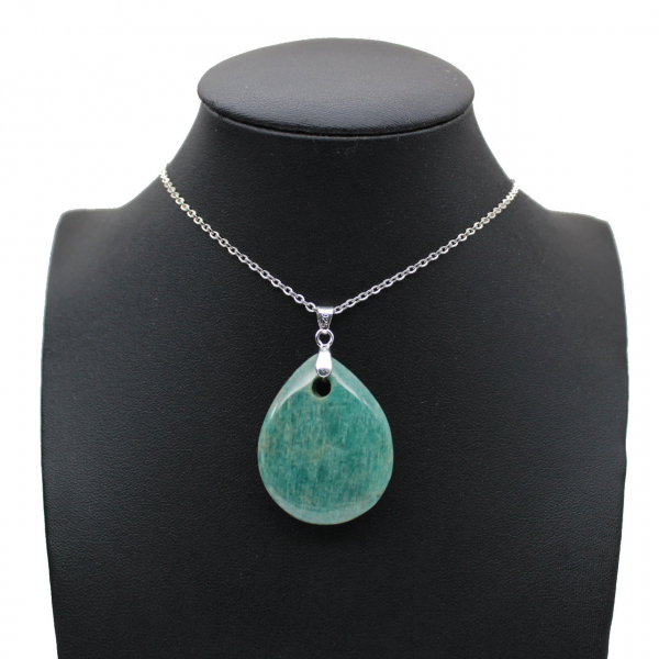 Pendentif amazonite en forme de goutte