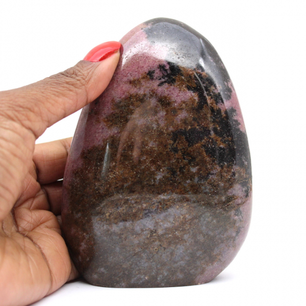 Roche polie en Rhodonite