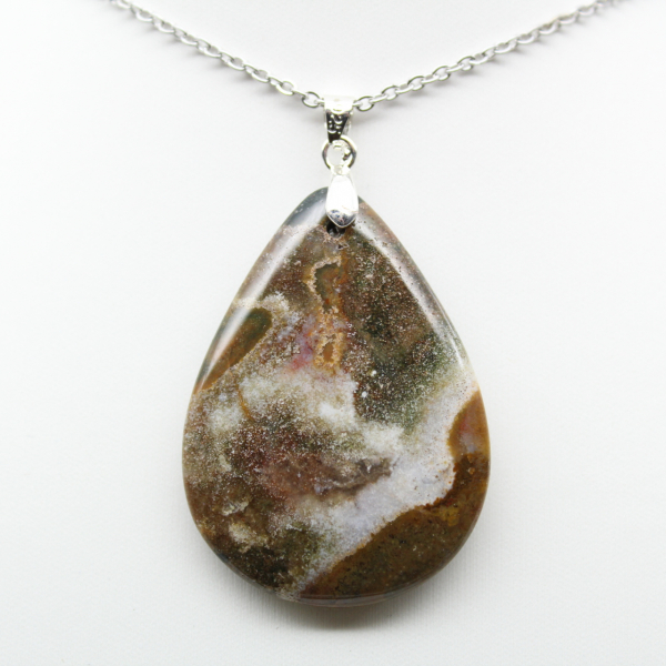 Pendentif goutte en jaspe impérial