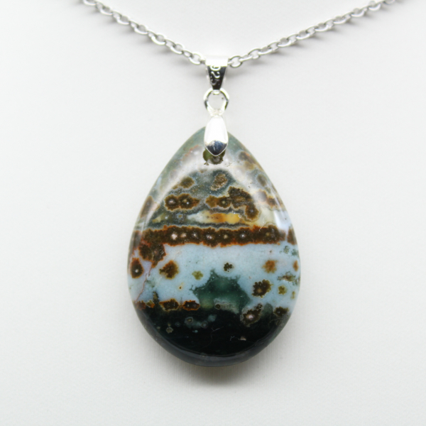 Pendentif goutte en jaspe impérial