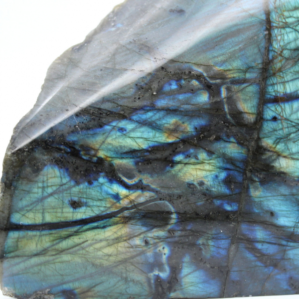 Spectrolite naturelle de décoration une face polie